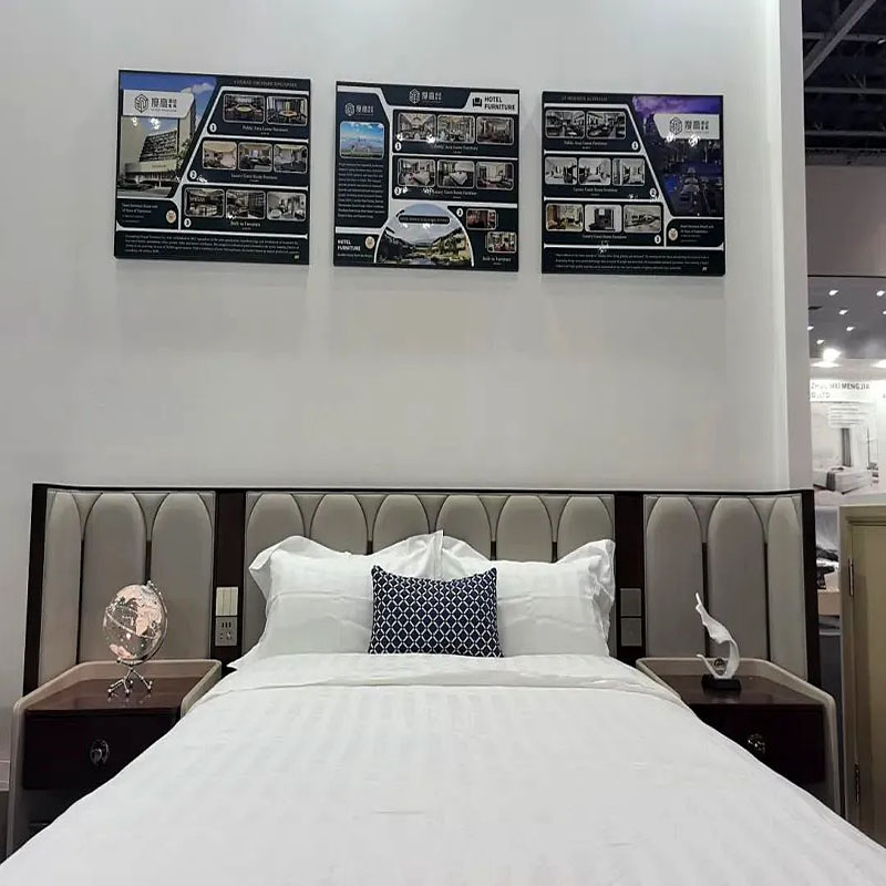 H&P Hotel Furnitures Bedroom Furniture Display at the Dubai Exhibition