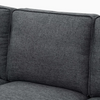 Hotel Bedroom Living Room Deep Tailored American Style Khaki Upholstered Fabric 3 Seat Sofa