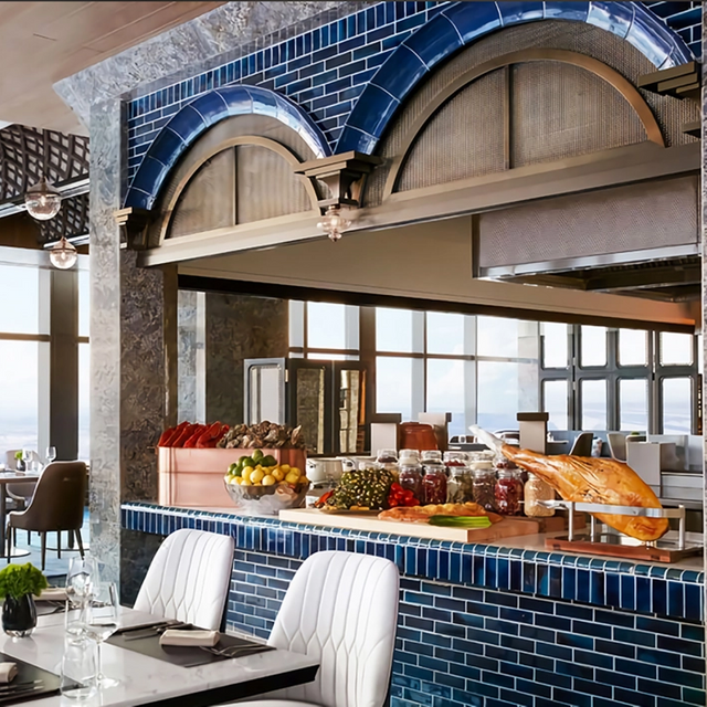 Hotel lobby bar counter Central round bar counter hotel furniture customization