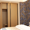Hotel fixed hard package wooden TV background wall hotel furniture customization