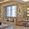 Hotel lobby fixed hard arc partition hotel furniture customization