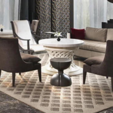 Hotel round pier fence base coffee table hotel furniture customization