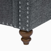 Hotel Bedroom Living Room Deep Tailored American Style Khaki Upholstered Fabric 3 Seat Sofa