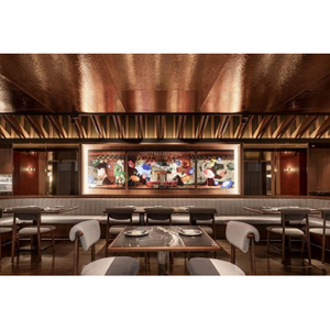 Vintage Metal‑Textured Hotel Themed Restaurant Full FF&E Furniture