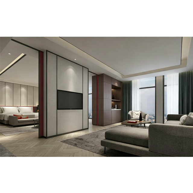 Modern Light Luxury City Hotel Connecting Suite Full FF&E Furniture Set