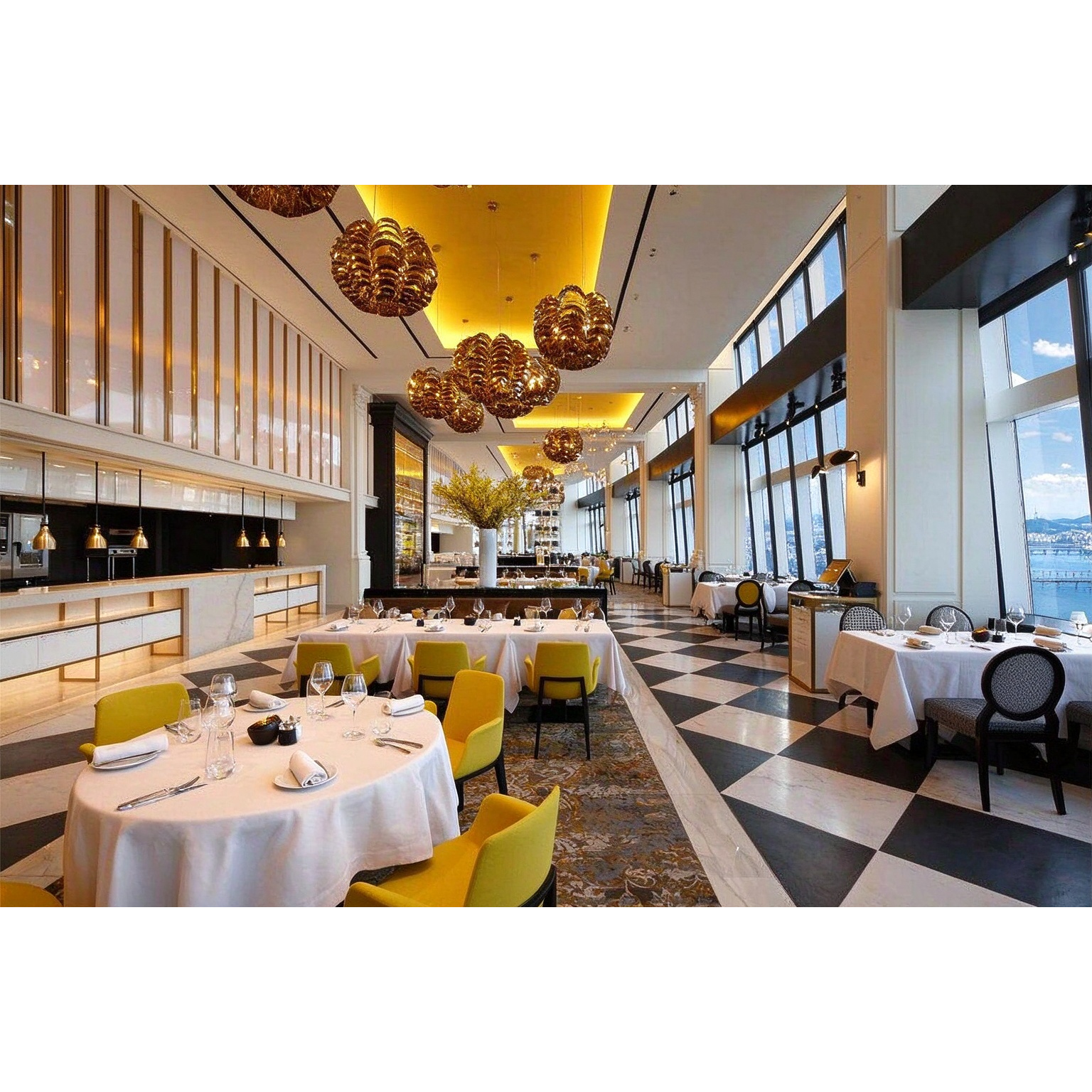 Factory Supply Luxury Hotel All Day Dining Restaurant Furniture Set