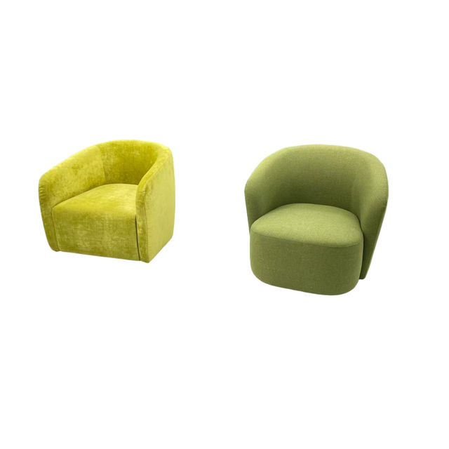 2 Styles Curved Tub Accent Chair