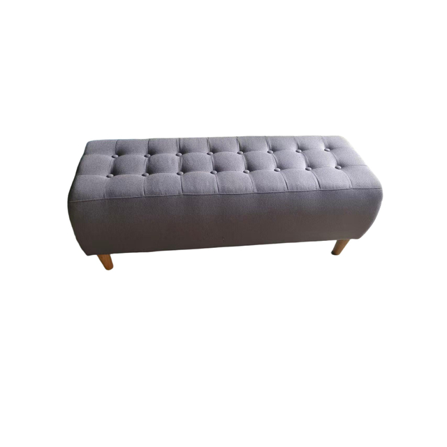 Button Tuft Upholstered End Of Bed Bench