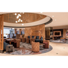 Contemporary Hotel Lobby Partition & Seating Package With Art‑Shaped Wood Screen For Resort Public Areas