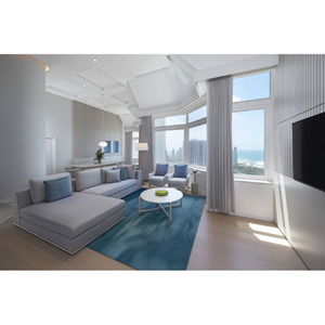 Fresh Modern Coastal Resort Hotel Suite Living Room Complete FF&E Package