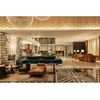 Premium Curved Solid Wood Marble Hotel Front Desk Full Custom Lobby Reception Furniture Project