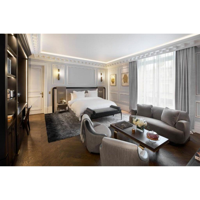 French Classic Molding Wall Panel 5-Star Hotel Executive Suite Full FF&E Furniture Set