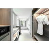 Modern Minimalist Hotel Walk-In Closet & Marble Sintered Stone Vanity Integrated FF&E Set
