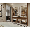 American Light Luxury Double Basin Marble Hotel Bathroom Full FF&E Set