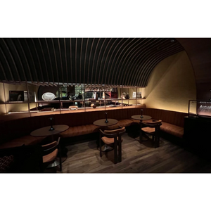 Arched Ceiling Dark‑Tone Hotel Bistro Full FF&E Furniture Set