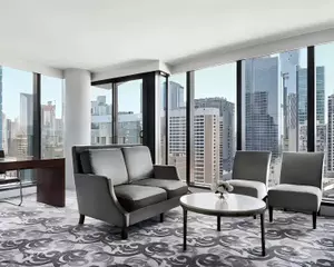 Modern Grey Upholstered Hotel Lounge Sofa Set