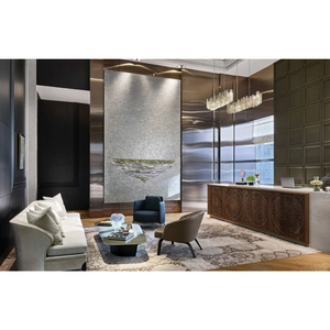 Modern Upscale Hotel Reception Desk And Lounge Sofa Set Lobby Public Area