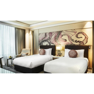 New Asian Art Streamline Twin Room Full FF&E Furniture Set Custom Fabric Furnishings