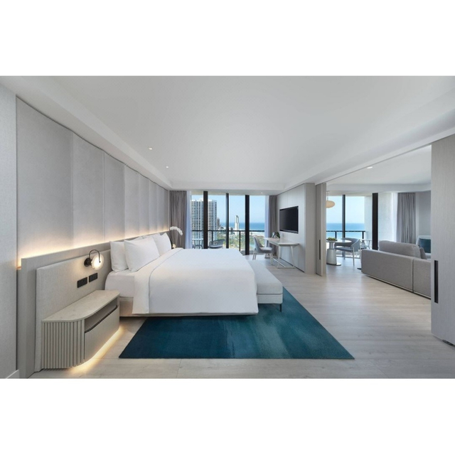 Soft‑Tone Coastal Ocean‑View Resort Open‑Plan Executive Guest Room Complete FF&E Package