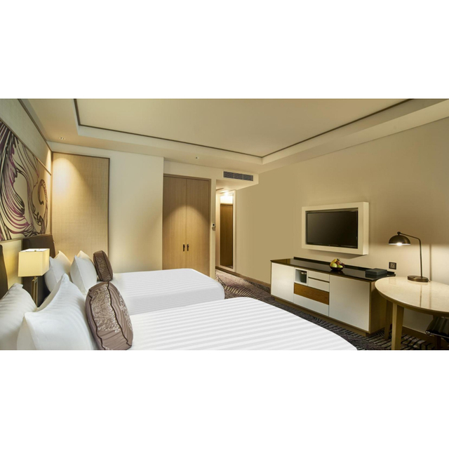 Modern Minimalist New Asian Chain Standard Guest Room Hotel Twin Room Full FF&E Furniture Set