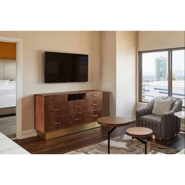 Modern Urban Light Luxury High-Rise City View Hotel Guest Room Lounge Full FF&E Furniture Set