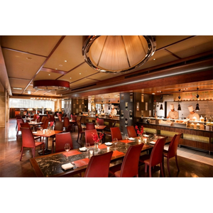 Modern Oriental Woven Texture Coastal View Hotel All-Day Dining Full FF&E Furniture Set