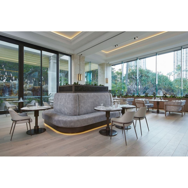 Hotel Restaurant Curved Upholstered Booth Table Chair Project Custom