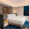 Custom Commercial Hospitality Furniture Upholstered King Bed with Nightstand