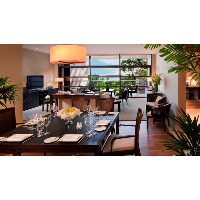 Resort Suite Private Dining Solid Wood Table Chair Full Integrated Soft Furnishing