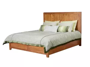 Custom Commercial Classic Natural Solid Wood Panel Storage Platform Bed