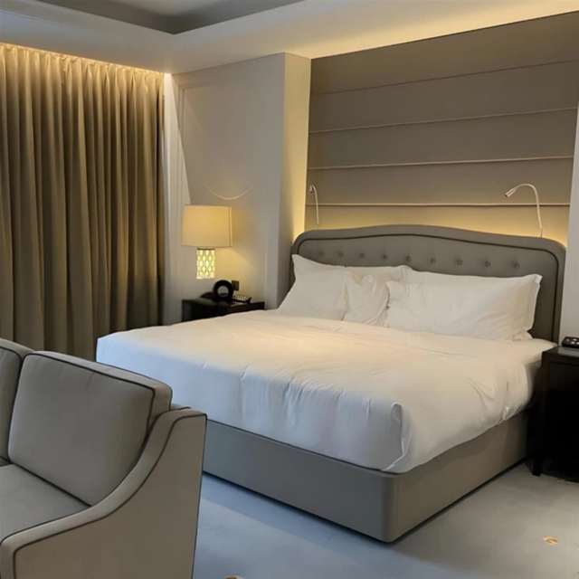 Minimalist Low-Saturation Grey Light Luxury 5-Star Downtown Business Hotel King Room Full FF&E Furniture Set