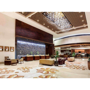 Light Luxury Arabic 5-Star Floral Waterjet Marble Floor Hotel Lobby Full FF&E Furniture Set