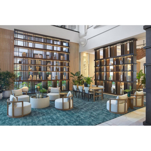 Tropical Resort Hotel Double‑Height Library Lounge Full FF&E Furniture