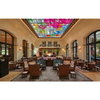 Custom Leather Dining Chairs & Solid Wood Tables Hotel Furniture Set