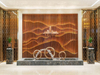 Custom Hotel Lobby Feature Wall & Decorative Sculpture Set